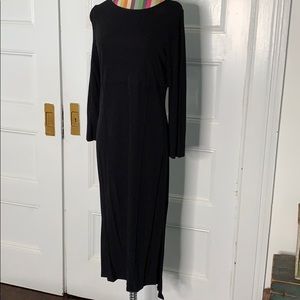 DKNY 3/4 Sleeves black jersey dress
